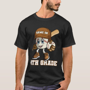 4. Klasse Spiel auf Baseball Zurück zur Schule Jun T-Shirt