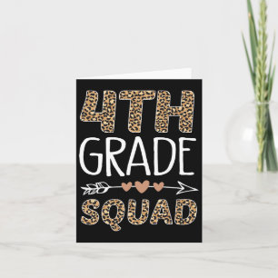4. Klasse Squad Leopard Lehrer Student Karte