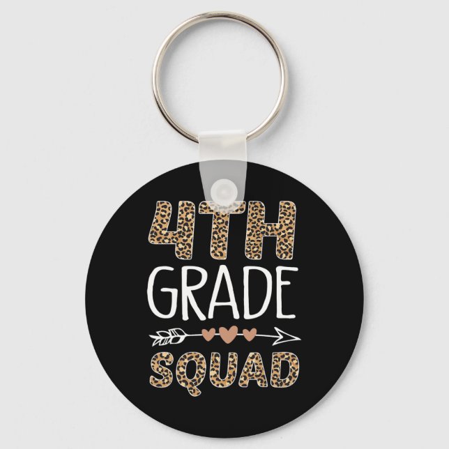 4. Klasse Squad Leopard Lehrer Student Schlüsselanhänger (Vorderseite)