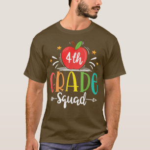 4. Klasse Squad Lustige Lehrer für den Schulbeginn T-Shirt