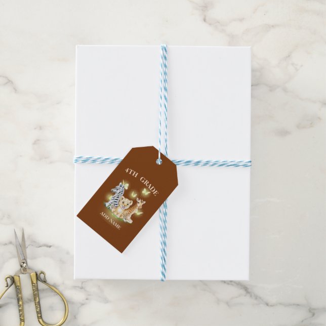 4. Klasse Squad wilde Zoo Lehrer Student B2S Geschenkanhänger (Mit Garn)