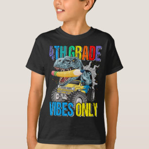 4. Klasse Vibes only Monster Truck Dinosaurier Boy T-Shirt