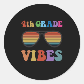 4. Klasse Vibes Runder Aufkleber