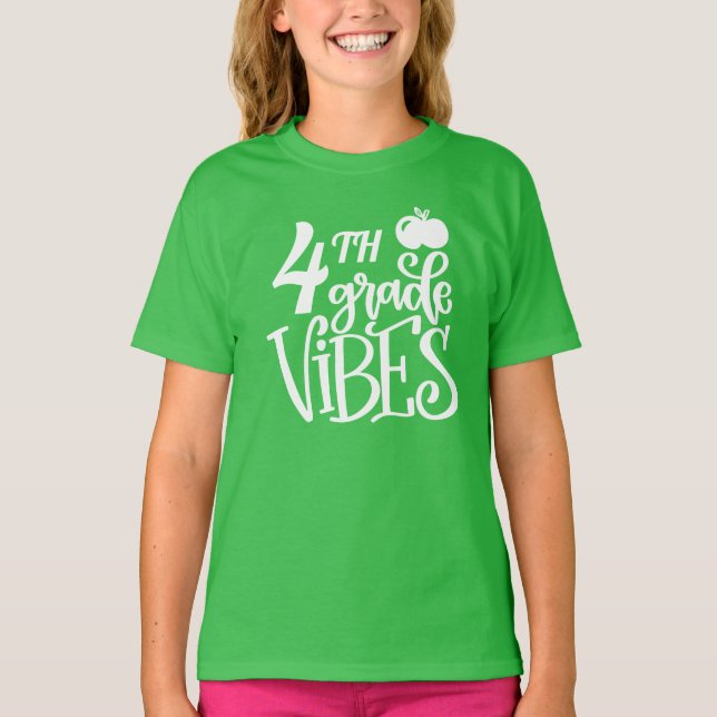4. Klasse Vibes Zurück zur Schule T-Shirt (Vorderseite)