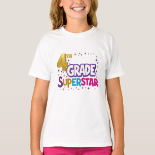 4. Klasse zurück zur Schule 2024 Mädchen T-Shirt