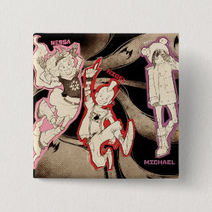 4 kleine Monster - Gruppe Button