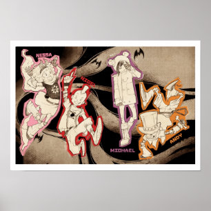 4 Kleine Monster - Gruppe Poster