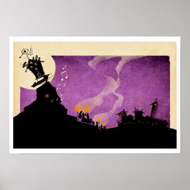 4 kleine Monster - Halloween-Nacht Poster (Vorne)