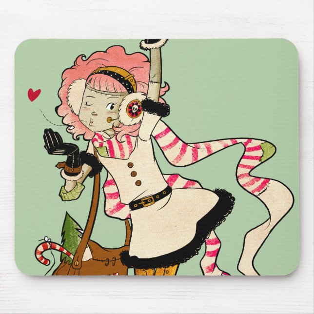 4 kleine Monster - Nessa Feiertag Mousepad (Vorne)