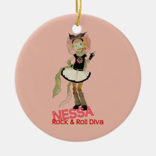 4 kleine Monster - Nessa Keramik Ornament