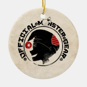 4 kleine Monster - Nigel-Feiertags-Logo Keramikornament