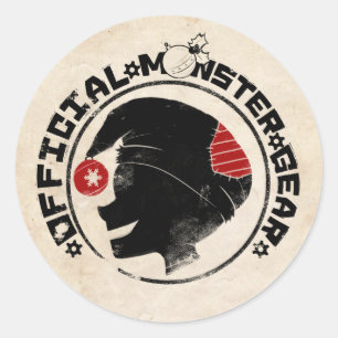 4 kleine Monster - Nigel-Feiertags-Logo Runder Aufkleber