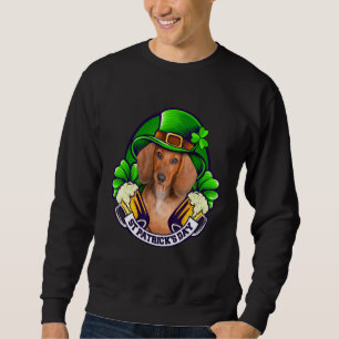 4 Leaf C Dackel Holding Beer St Patrick Shirt