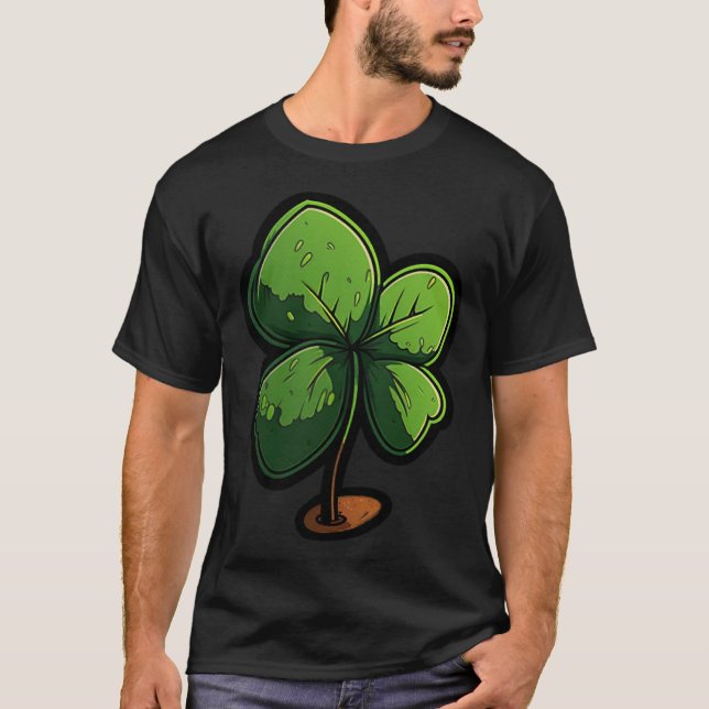 4 Leaf Clover Happt St Patrick's Day St Patrick's  T-Shirt (Vorderseite)