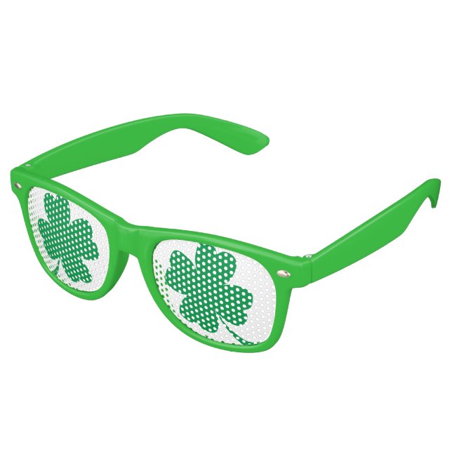 4 Leaf Clover Lucky Irish Party Shades Partybrille (Schrägansicht)