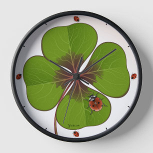 4-LEAF-KLEBER mit LADY-SCHALTFLÄCHE Uhr