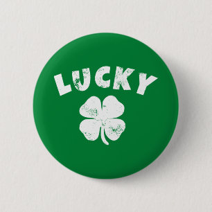 4 Leaf Lucky Clover St. Patrick's Day Button