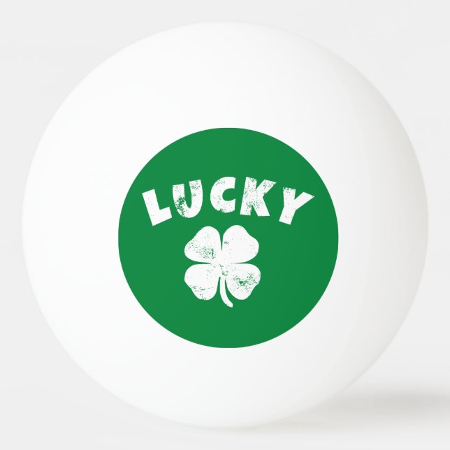 4 Leaf Lucky Clover St. Patrick's Day Tischtennisball (Vorderseite)