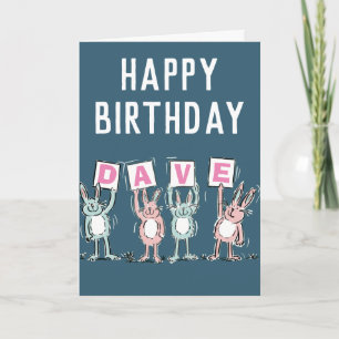 4 Letter Name Happy Birthday Card Karte