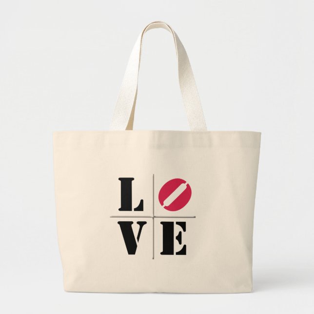 4 Letter Word-Liebe Jumbo Stoffbeutel (Vorne)