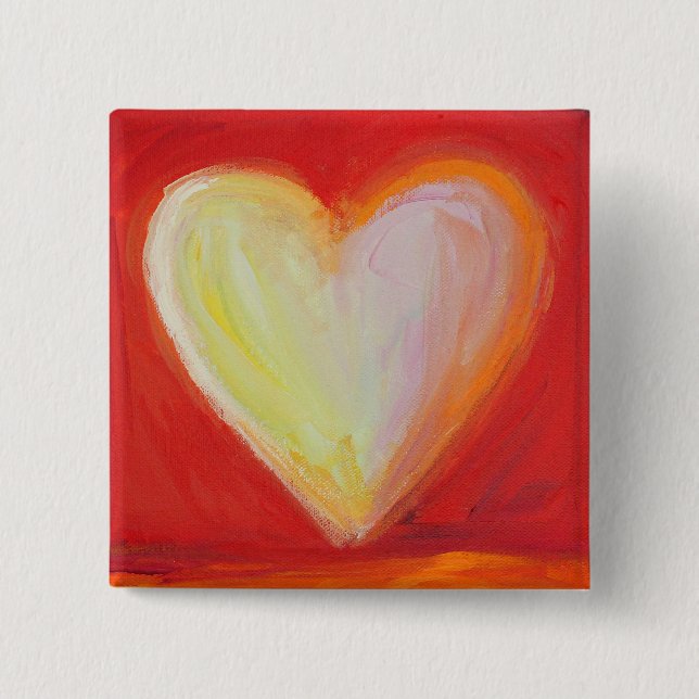 4 Liebe Hört Kunstmalerei Lapelstift oder Tasten Button (Vorderseite)