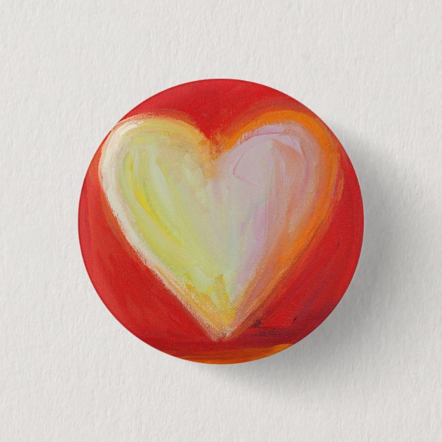 4 Liebe Hört Kunstmalerei Lapelstift oder Tasten Button (Vorderseite)