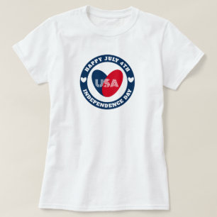 4. Liebe Juli USA Patriotic Red White Blue T-S T-Shirt