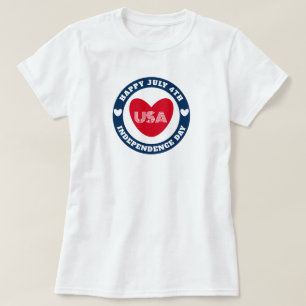 4. Liebe Juli USA Patriotic Red White Blue T-Shirt