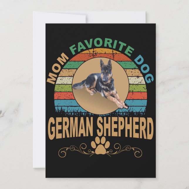 4 Lieblingshund der Mutter Deutscher Schäferhund Einladung (Vorderseite)