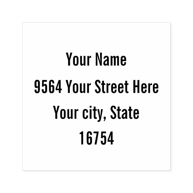 4 Line Address ... Gummistempel (Prägung)