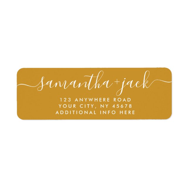 4 LINES Modern Wedding Stylish Rücksendeadresse La (Vorne)