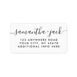 4 LINES Moderne Hochzeit Stilvolle Rücksendeadress Adressaufkleber