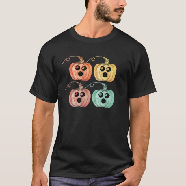 4 Little Pumpkins ~ Halloween Jack o Lanterns T-Shirt (Vorderseite)
