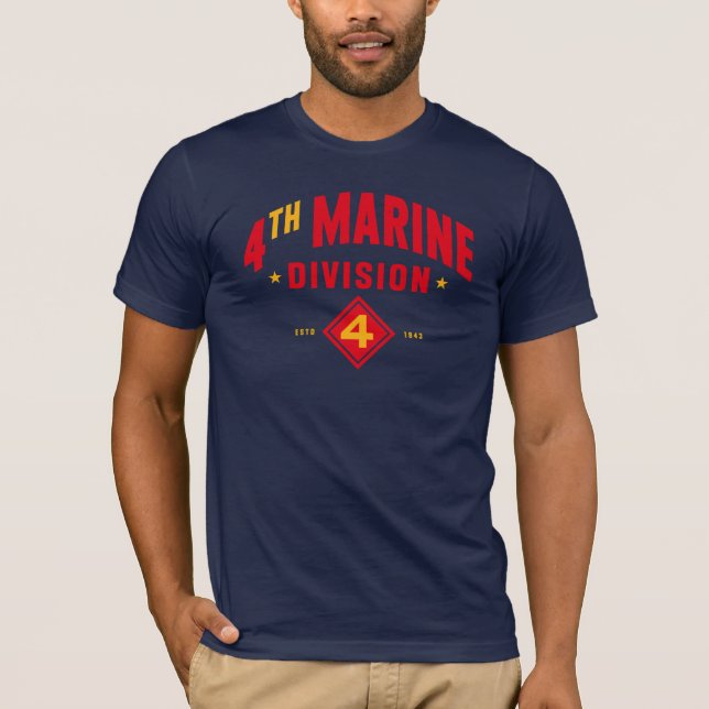 4. Marine Division "Fighting Vurth" Navy Blue T-Shirt (Vorderseite)