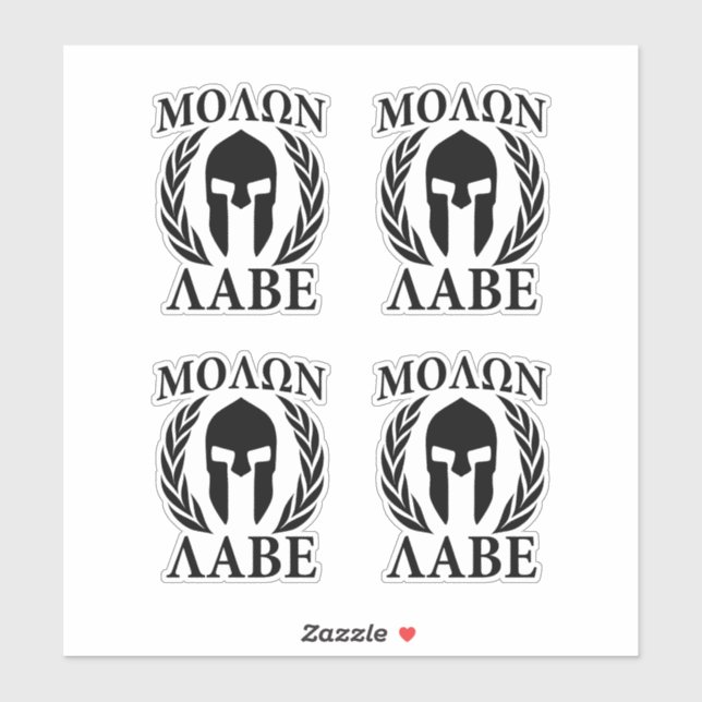 4 Molon Labe Spartan Warrior Laurels Aufkleber (Blatt)
