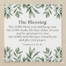 4.Mose 6:24-26 Der Segen des Herrn über euch: Der  Aufkleber