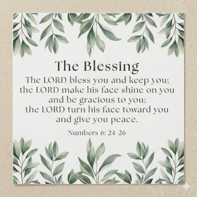 4.Mose 6:24-26 Der Segen des Herrn über euch: Der  Aufkleber (Von Creator hochgeladen)