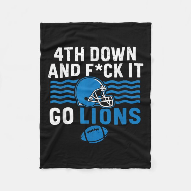 4. Nach unten und Fick it Go Lions Fleecedecke (Vorderseite)
