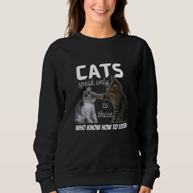 4 niedliche Katzen für Katzen Liebhaber Sweatshirt (Vorderseite)