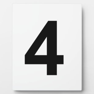 4 - Nummer vier Fotoplatte