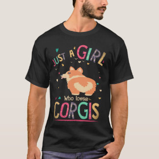 4 Nur ein Mädchen das Corgis liebt T-Shirt