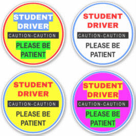 (4-Pack Novice Student Driver Signature) Patience Aufkleber