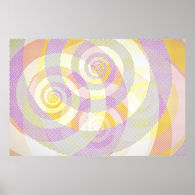4 Pataphysical Overlapping Spiralsn var 3 Poster (Vorne)