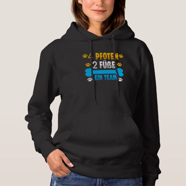 4 Paws 2 Feet Ein Team Hund Tier Liebe 1 Hoodie (Vorderseite)