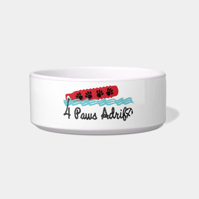 4 Paws Adrift Mittlere Keramik Pet Bowl Napf (Vorderseite)