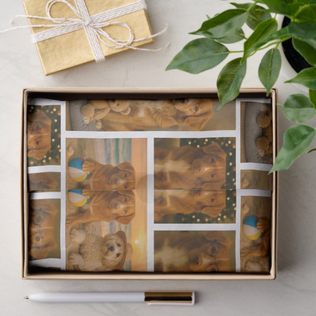 4 Personalized Photo Collage Seidenpapier (Geschenk)