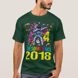 4 Phantastisch seit 2018 Astronaut 4. Geburtstagsr T-Shirt