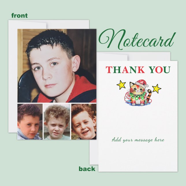 4 photo add message christmas cat baubles dankeskarte (Von Creator hochgeladen)