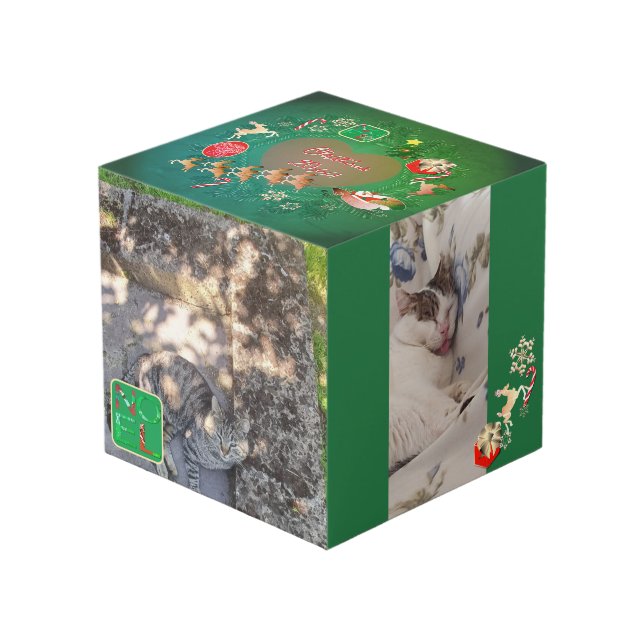 4 Photos Christmas Photo Cube Würfel (Vorderseite Schrägansicht)