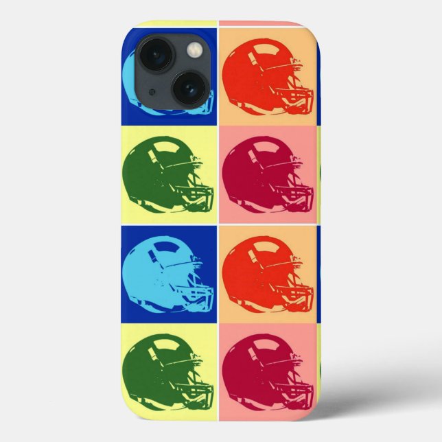 4 Pop Art Football Helm Case-Mate iPhone Hülle (Rückseite)